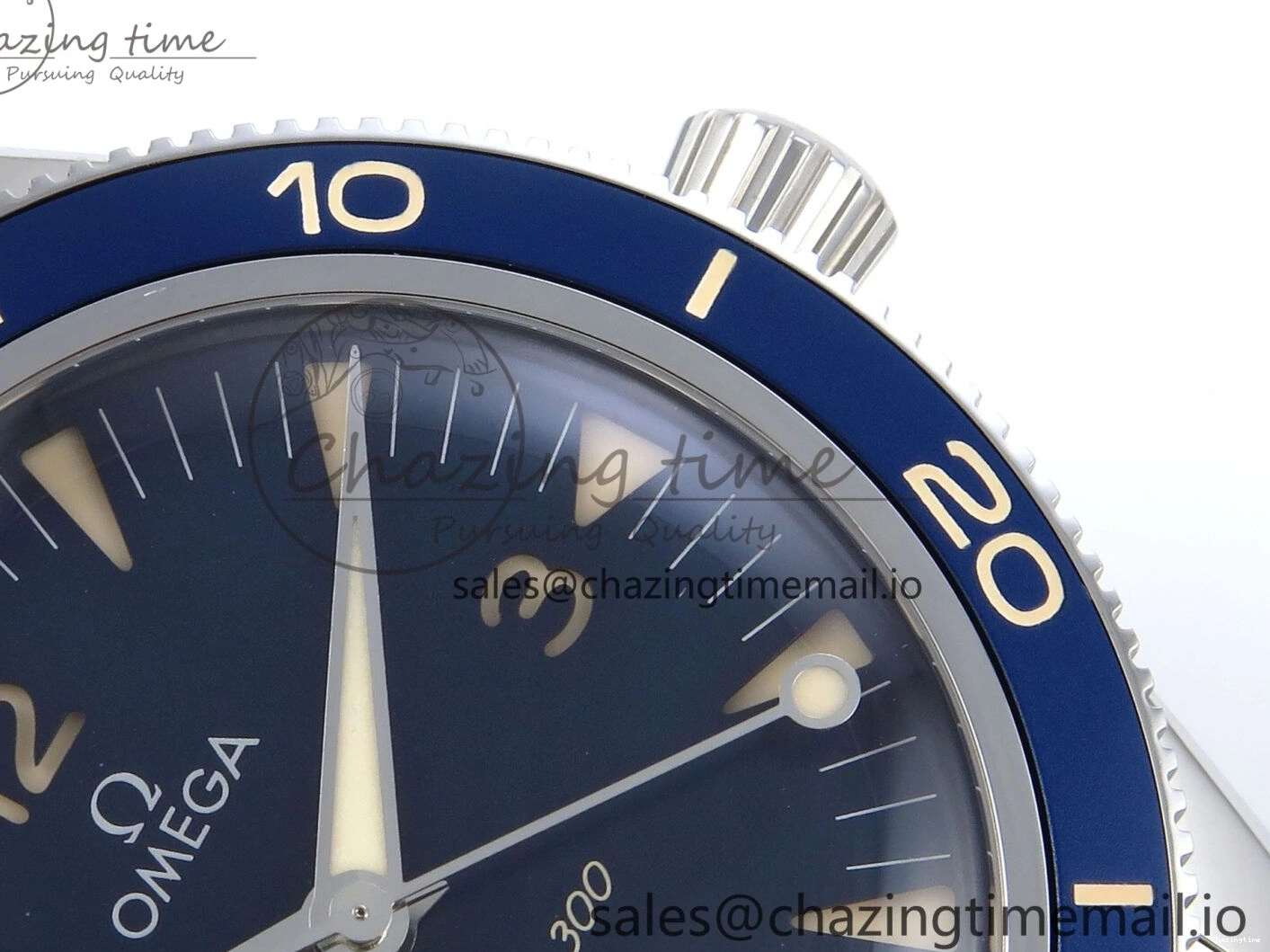 0401 Elegant Seamaster 300 Heritage SS VSF 1:1 Best Edition Blue Dial on SS Bracelet A 7701